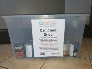 Can Food Drive at Dallas Dental Smiles, General dentist in Dallas, Ga