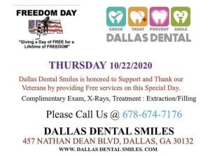 FRREDOM DAY EVENT AT DALLAS DENTAL SMILES DALLAS GA.