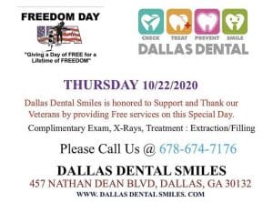 FRREDOM DAY EVENT AT DALLAS DENTAL SMILES DALLAS GA.