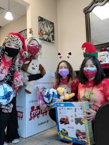 TOYS FOR TOTS AT DALLAS DENTAL SMILES.