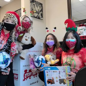 TOYS FOR TOTS AT DALLAS DENTAL SMILES.