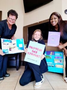 DALLAS DENTIST DONATING BOOKS